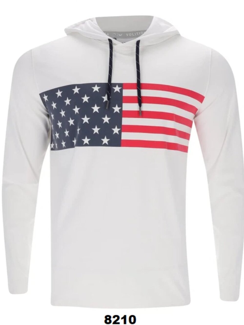 NWT PUMA Men's X-Large White X Volition USA Flag Golf Hoodie W/UPF50 Protection